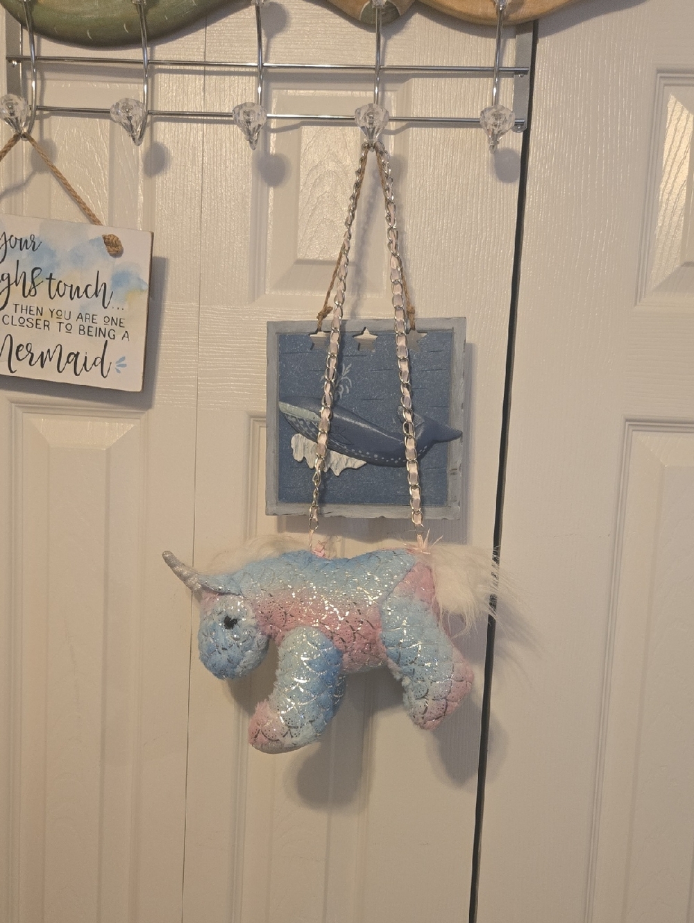 Kids Unicorn Plush Crossbody Bag - Blue & Pink